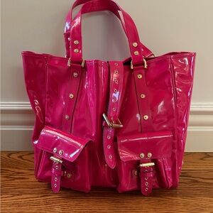 Mulberry - Roxanne Patent Leather Bright Pink Tote Bag
